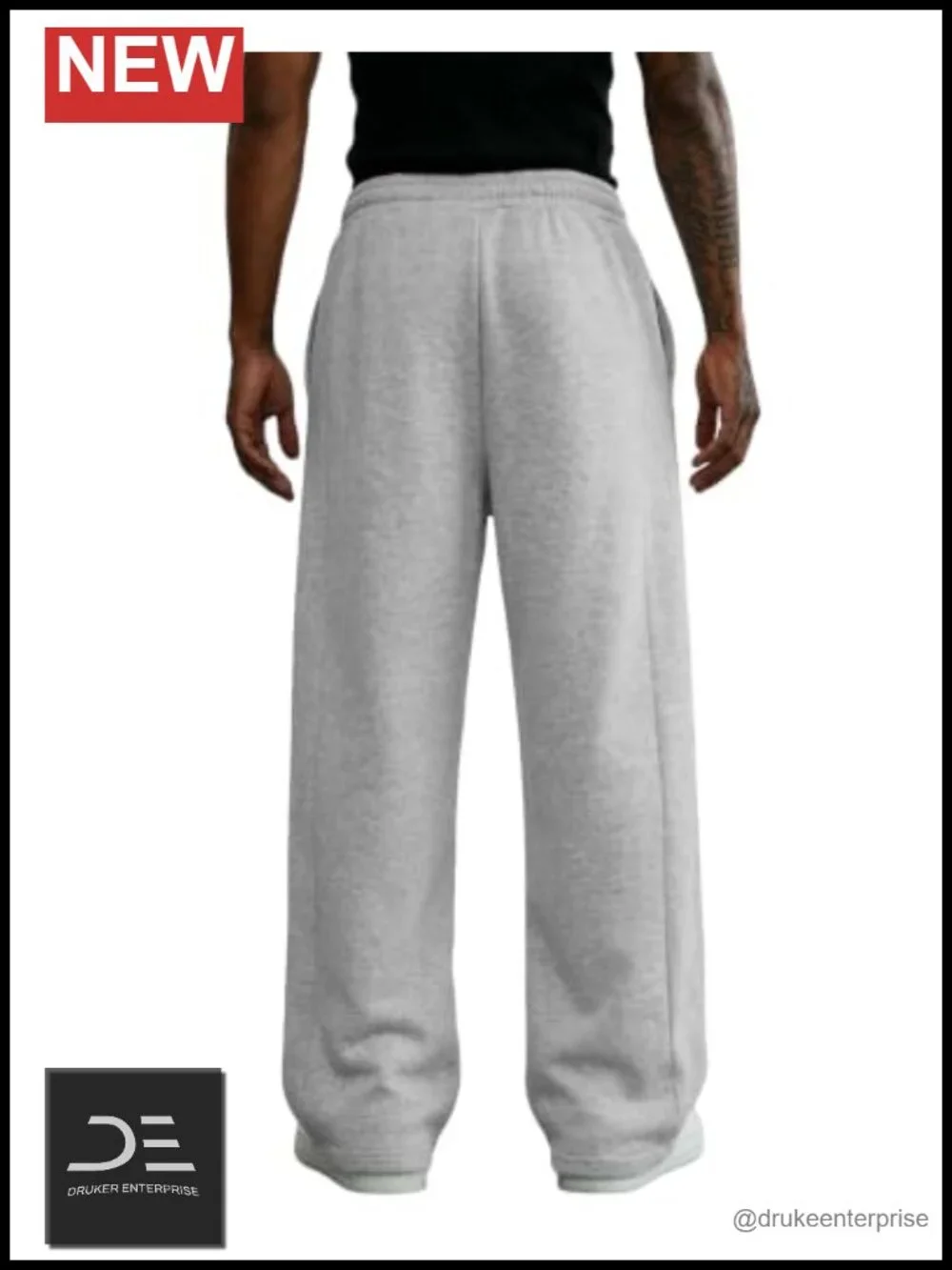 Baggy Wide Leg Sweatpants Cotton Blend Joggers with Pockets